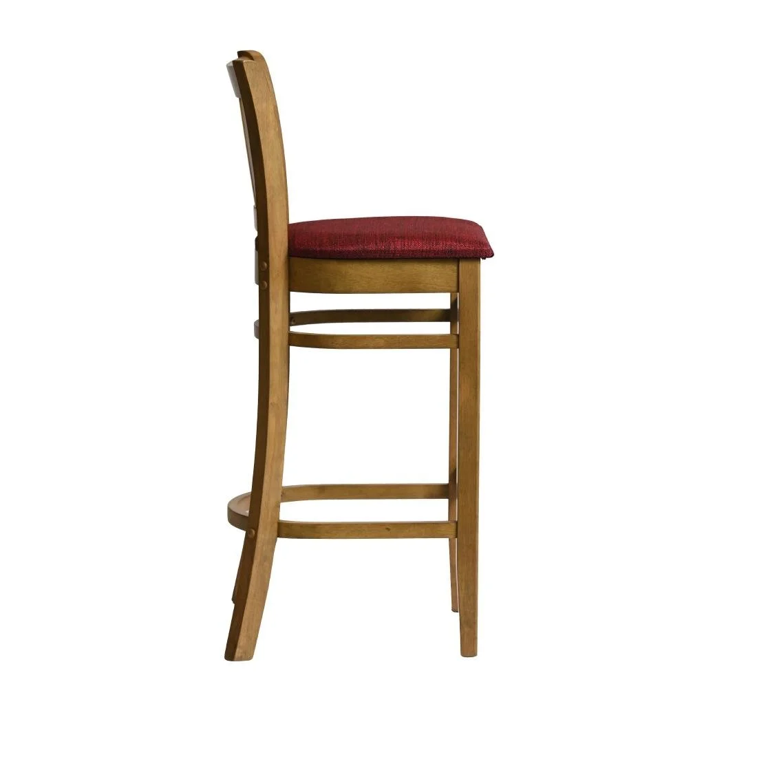 Manhattan Bar Chair in Weathered Oak with Shetland Scarlett Seat - Image 3