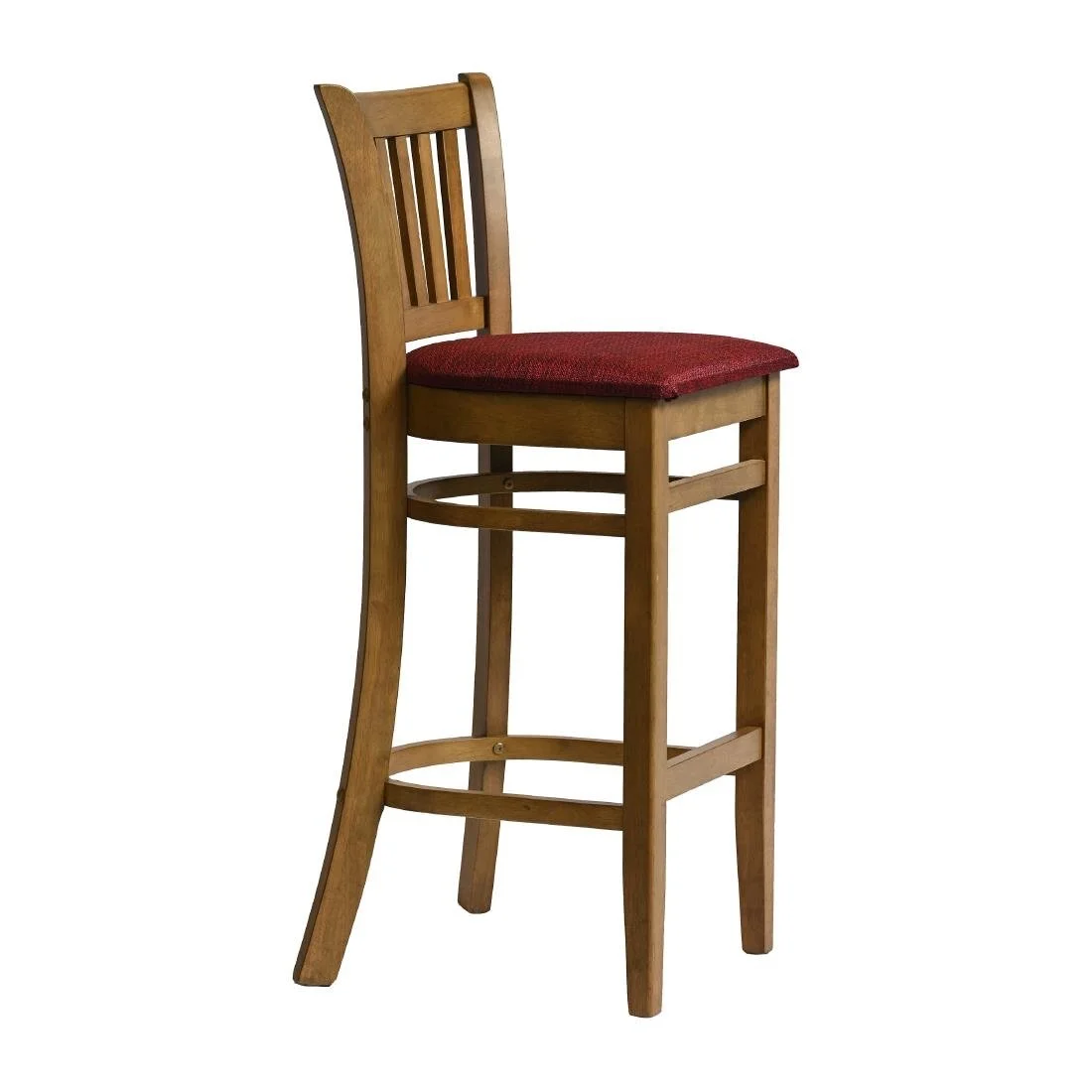 Manhattan Bar Chair in Weathered Oak with Shetland Scarlett Seat - Image 4