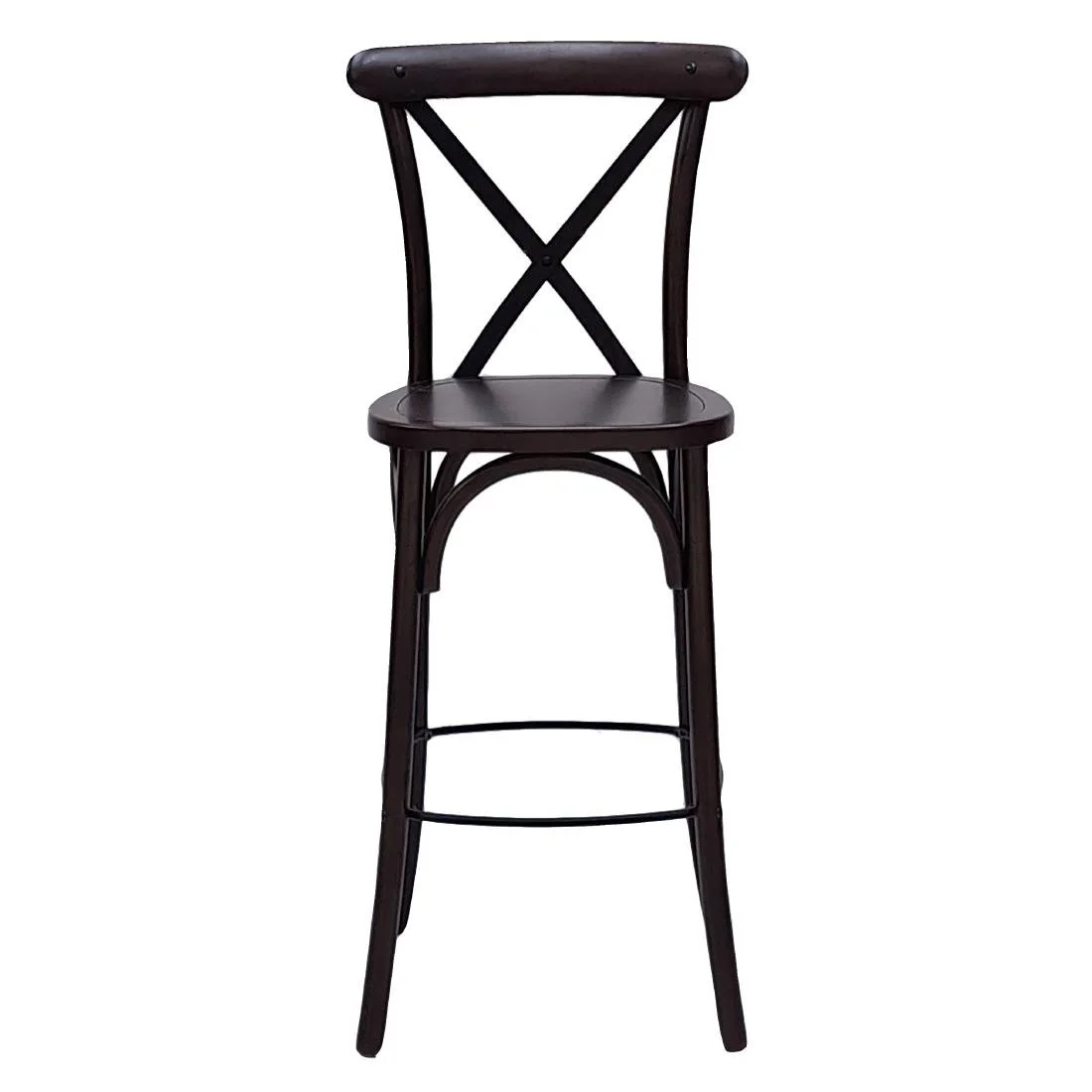 Bristol Bar Chair in Dark Walnut - Image 3