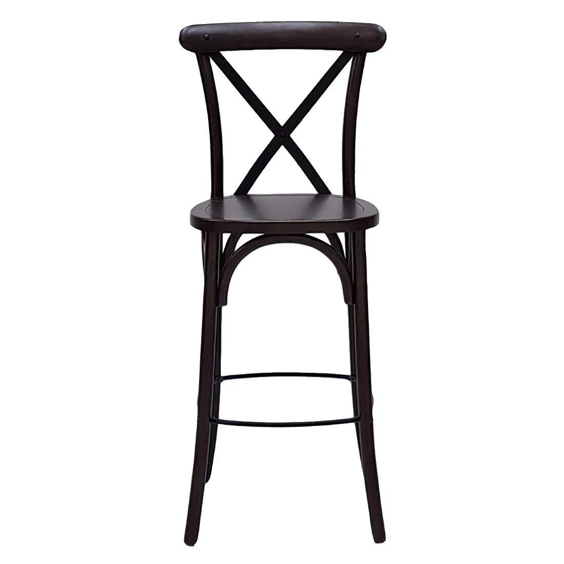 Bristol Bar Chair in Dark Walnut - Image 3
