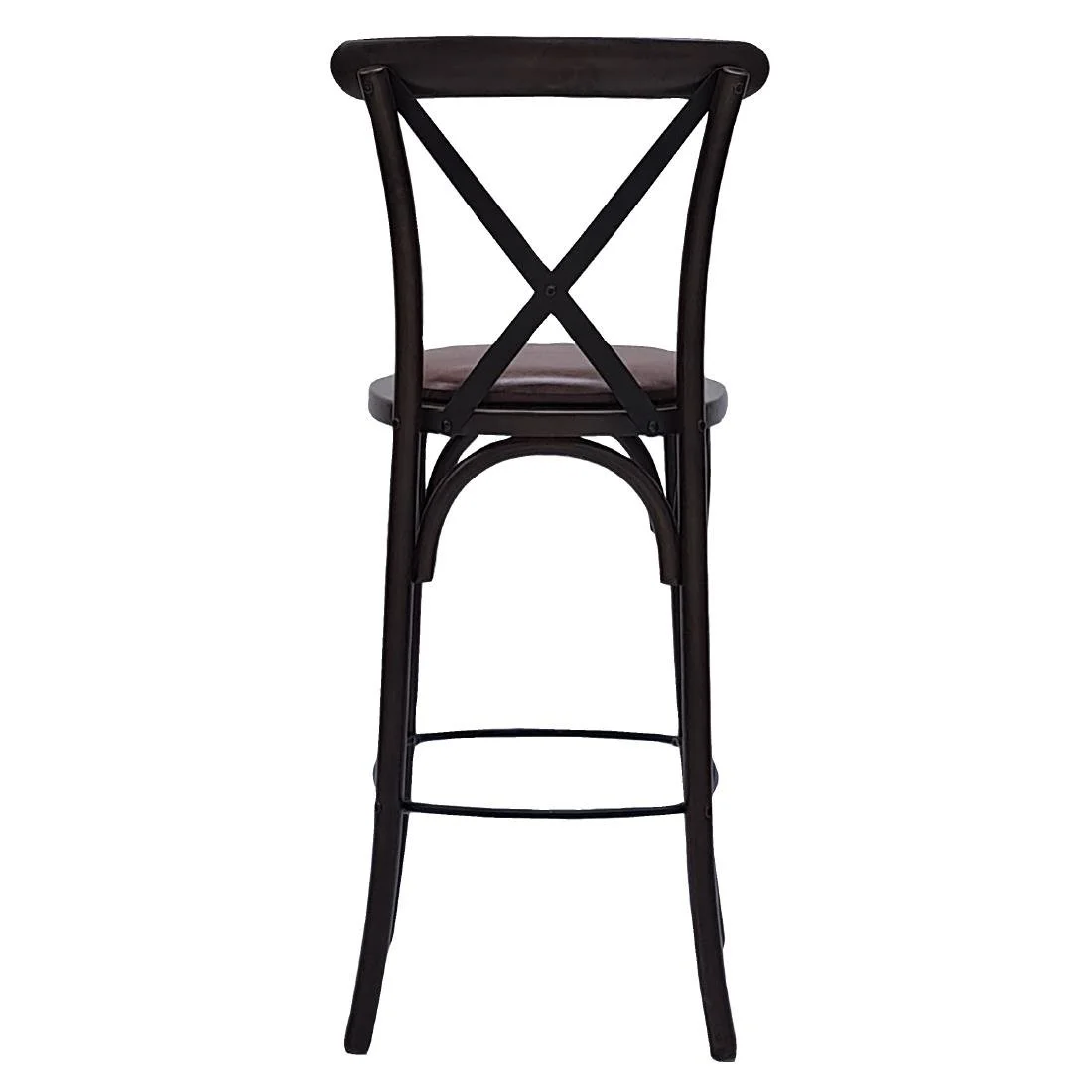 Bristol Bar Chair in Dark Walnut with Bison Espresso Seat - Image 3