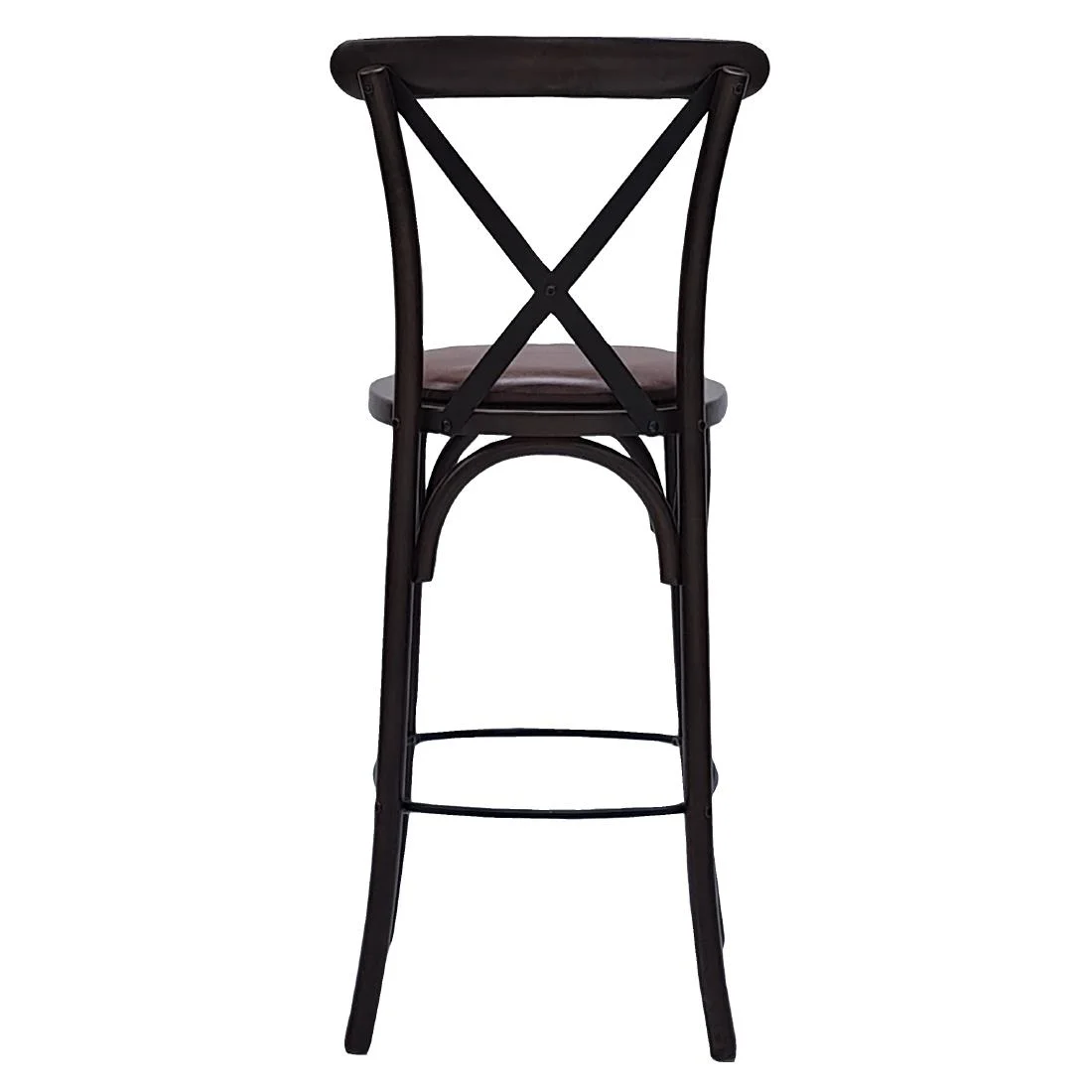 Bristol Bar Chair in Dark Walnut with Bison Espresso Seat - Image 3