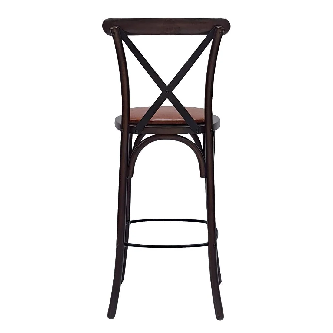 Bristol Bar Chair in Dark Walnut with Bison Tan Seat - Image 3