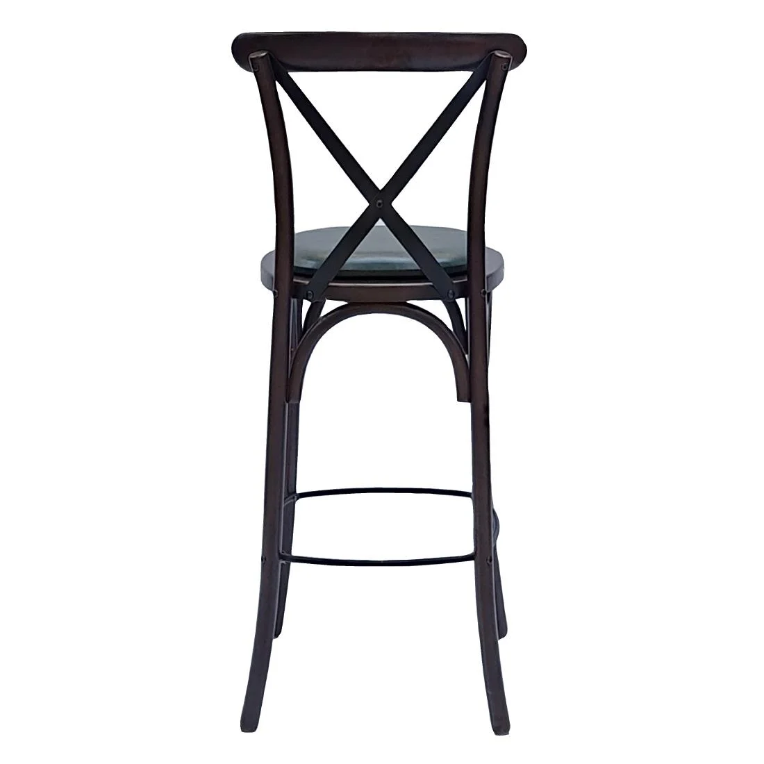 Bristol Bar Chair in Dark Walnut with Bison Cedar Seat - Image 3