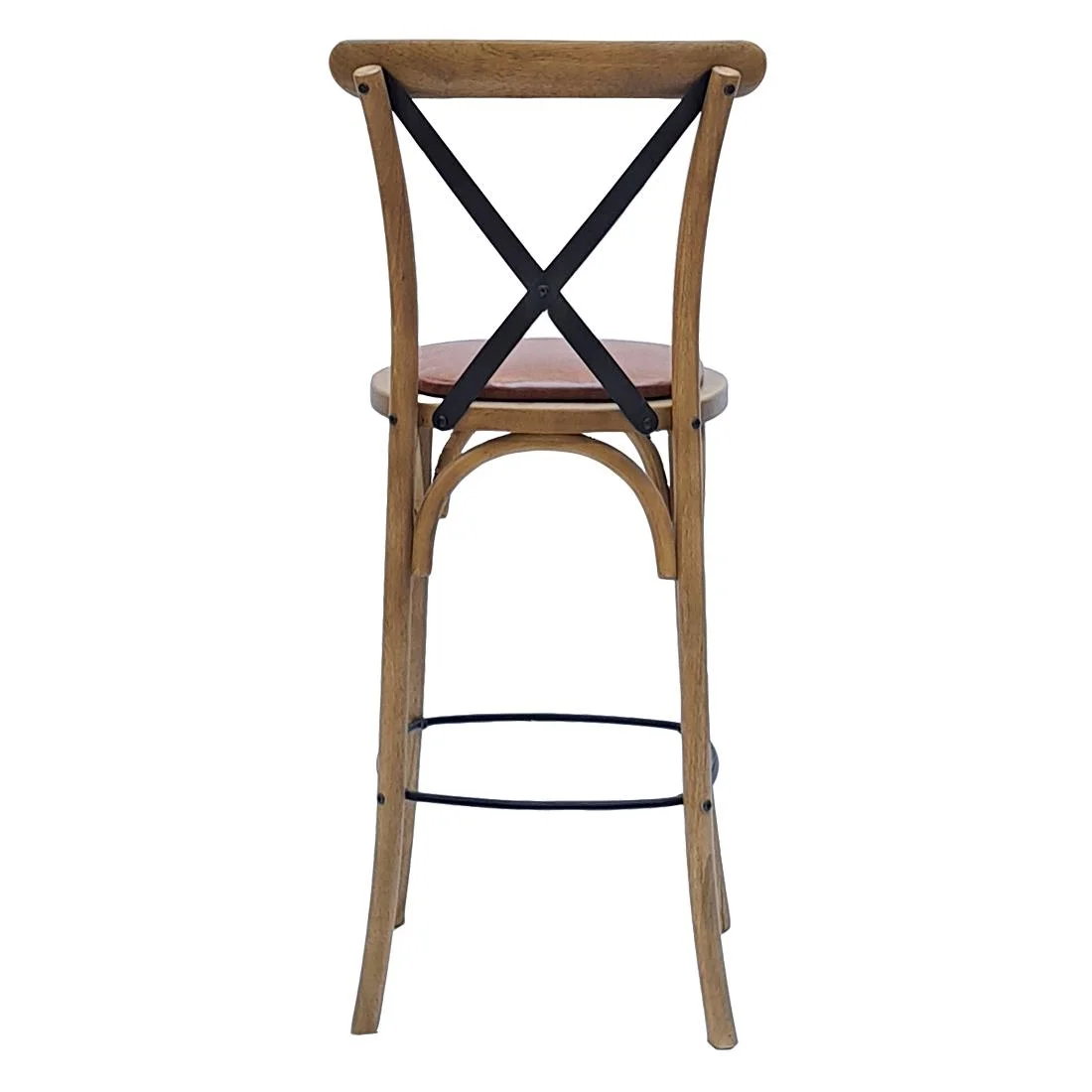 Bristol Bar Chair in Weathered Oak with Bison Tan Seat - Image 2