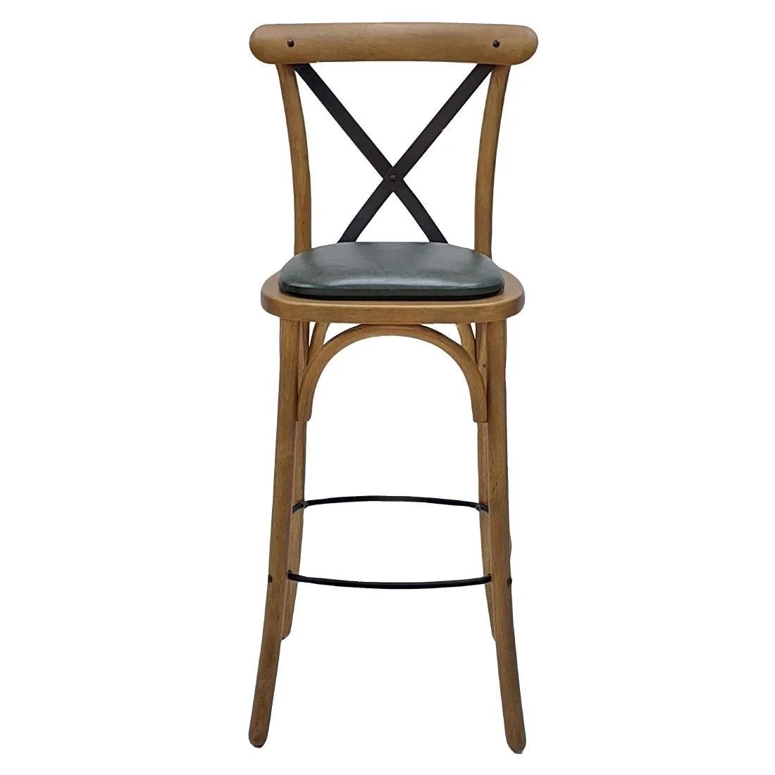 Bristol Bar Chair in Weathered Oak with Bison Cedar Seat - Image 2