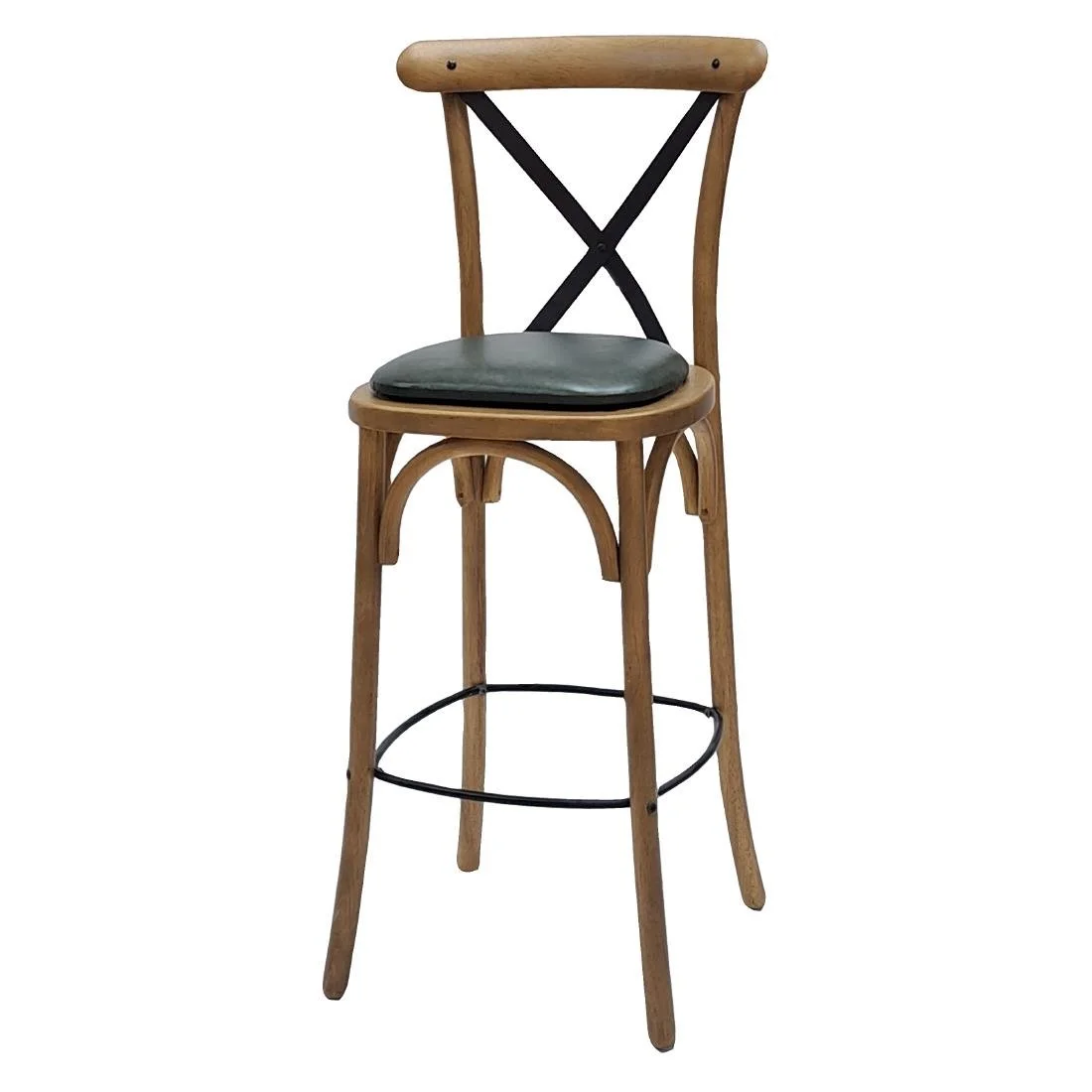 Bristol Bar Chair in Weathered Oak with Bison Cedar Seat - Image 1
