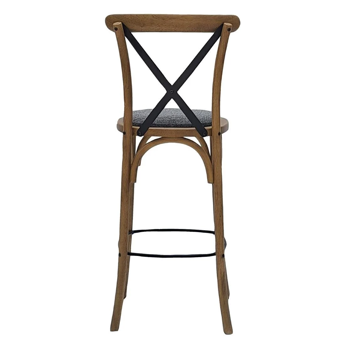 Bristol Bar Chair in Weathered Oak with Shetland Smoke Seat - Image 3