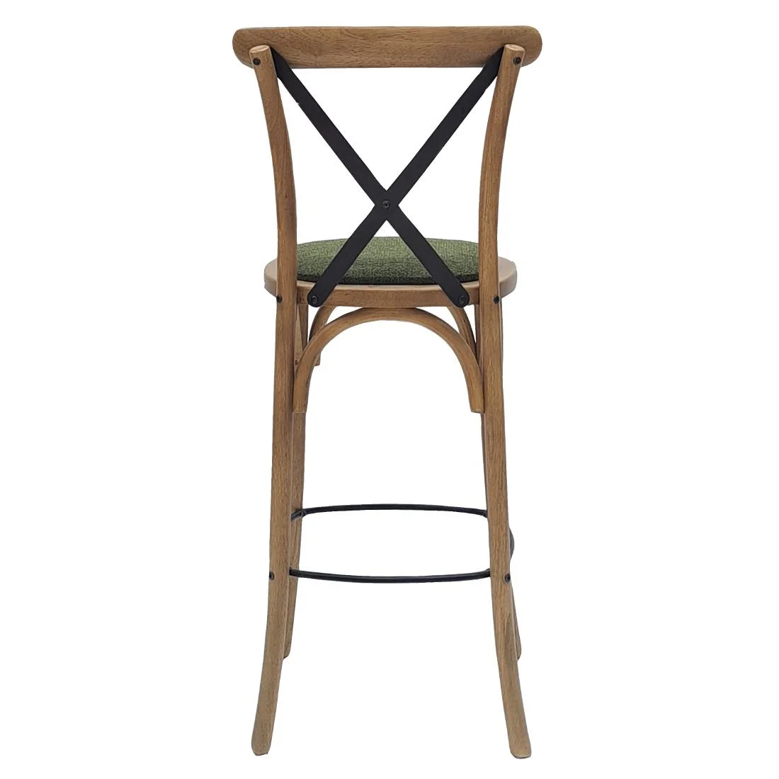 Bristol Bar Chair in Weathered Oak with Shetland Forest Seat - Image 3
