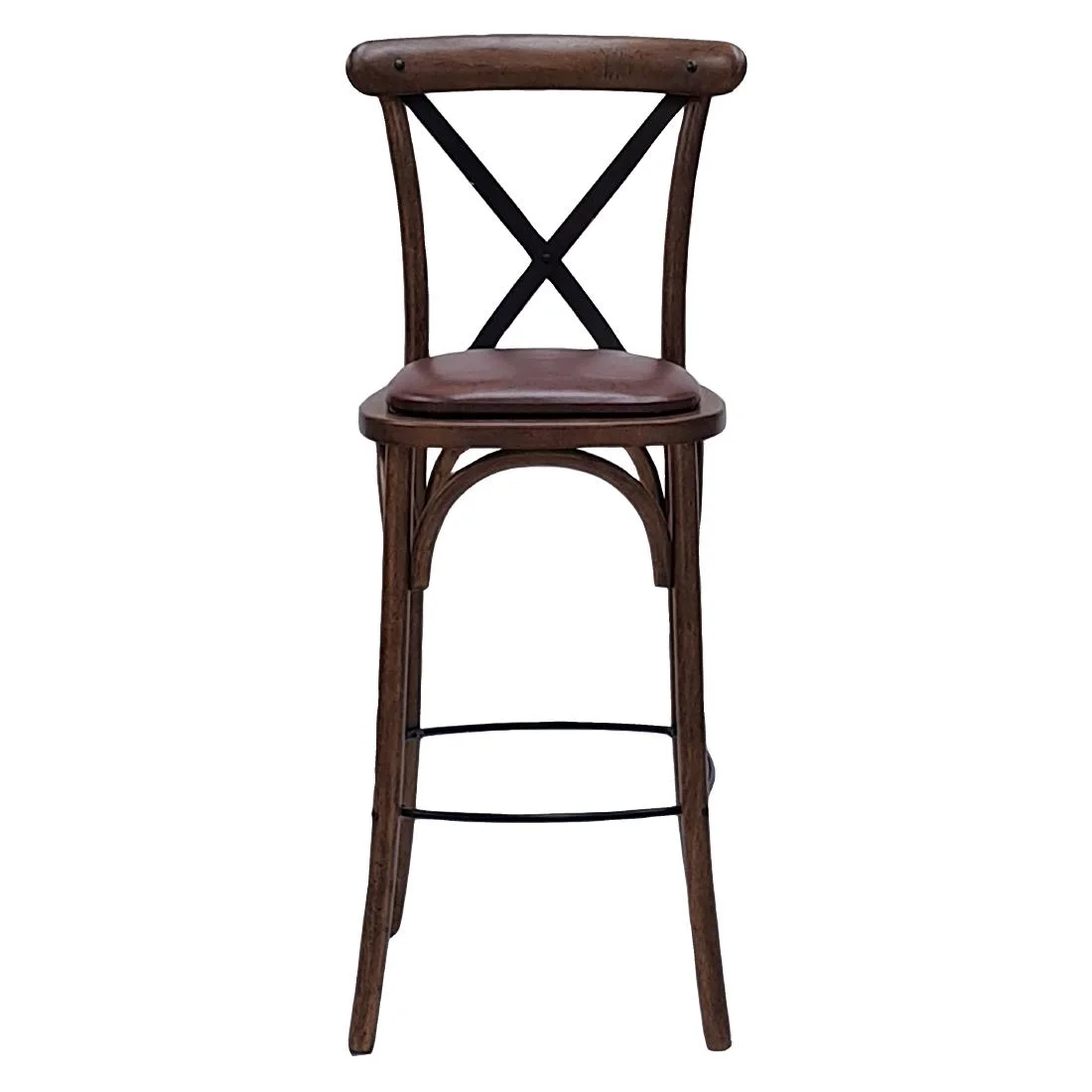 Bristol Bar Chair in Vintage with Bison Espresso Seat - Image 2