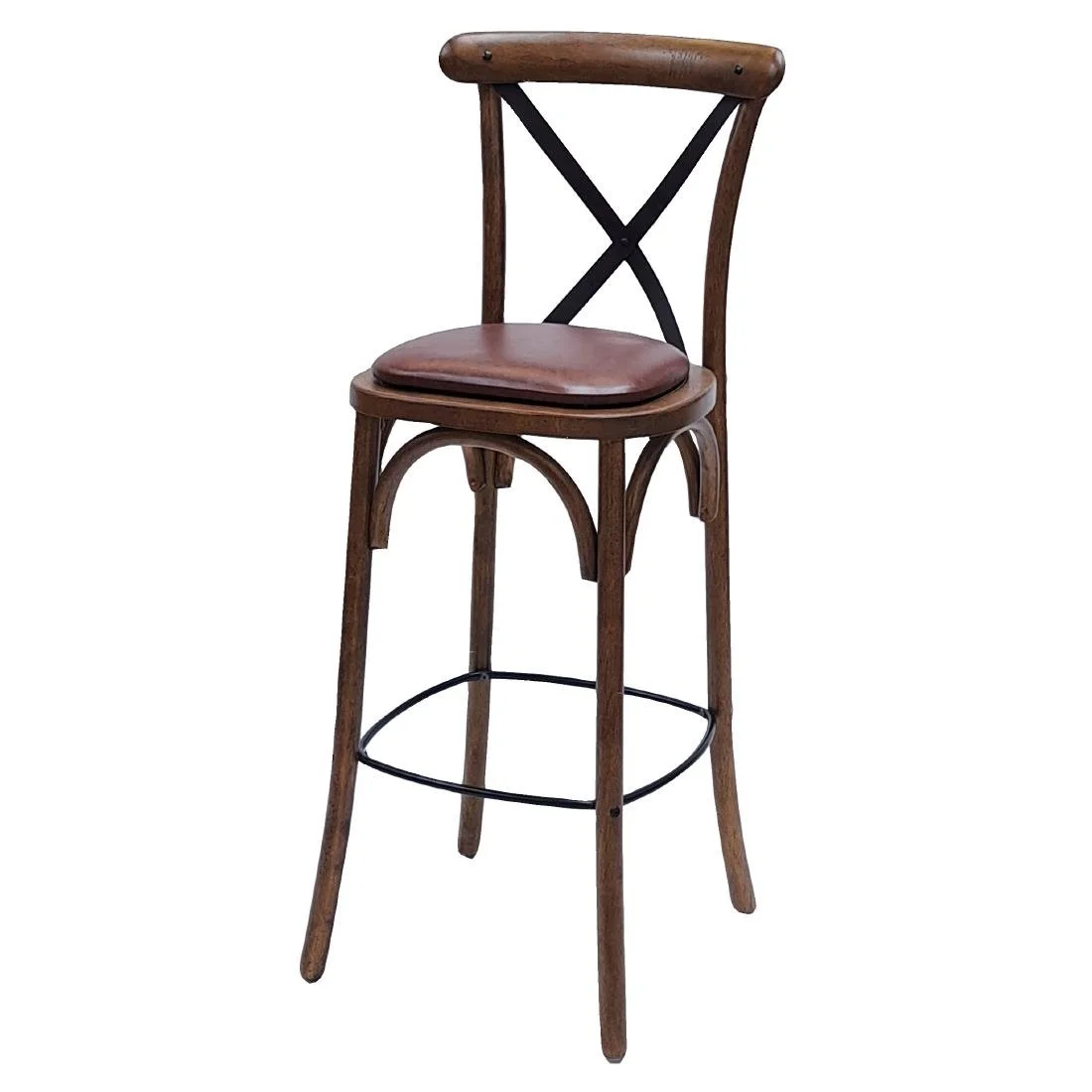 Bristol Bar Chair in Vintage with Bison Espresso Seat - Image 1