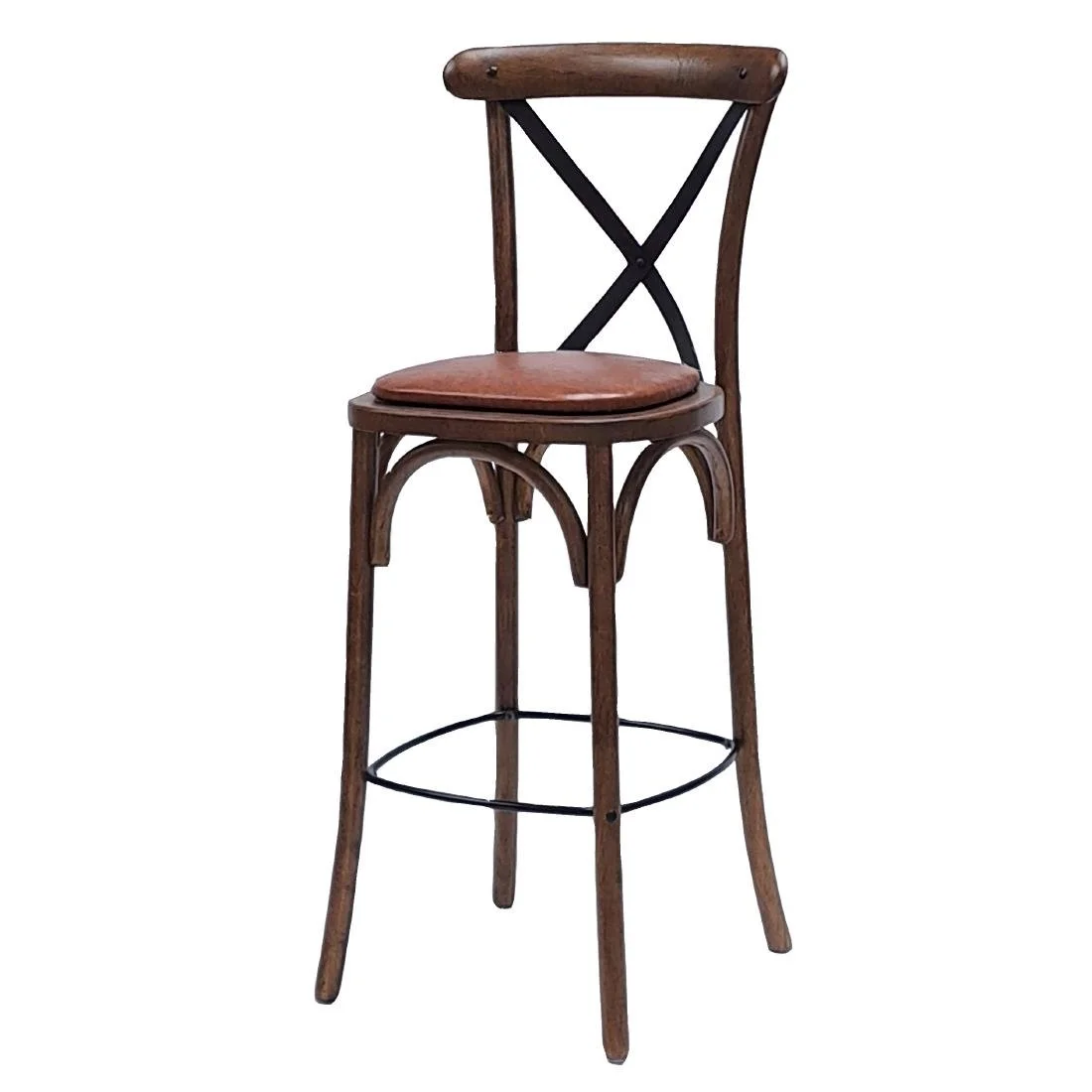 Bristol Bar Chair in Vintage with Bison Tan Seat - Image 1