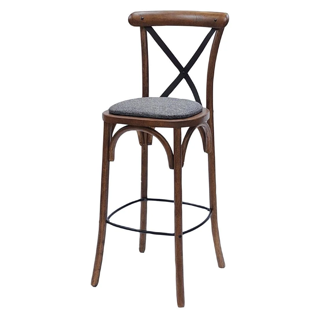 Bristol Bar Chair in Vintage with Shetland Smoke Seat - Image 1