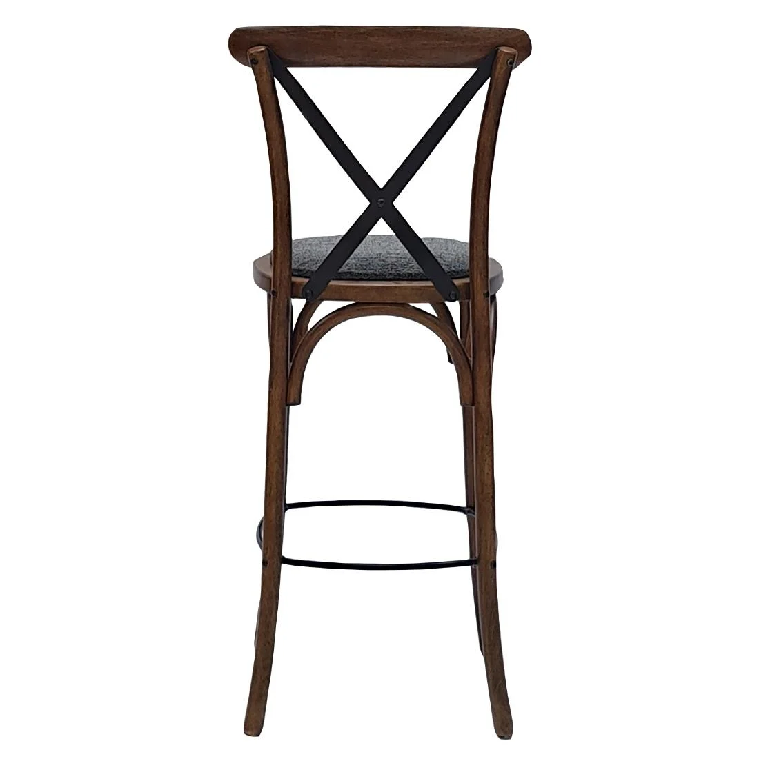 Bristol Bar Chair in Vintage with Shetland Smoke Seat - Image 3