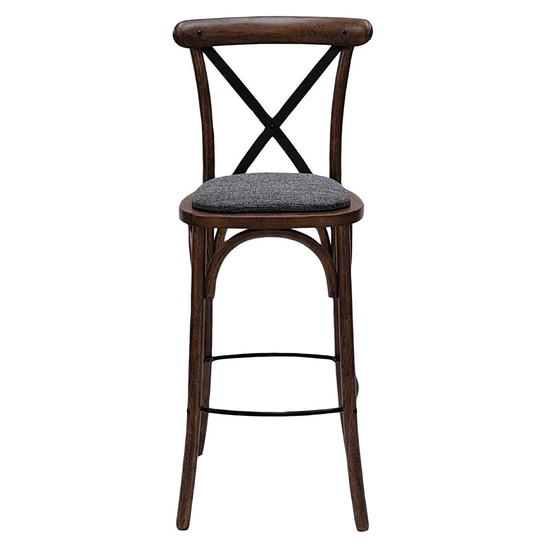 Bristol Bar Chair in Vintage with Shetland Smoke Seat - Image 2