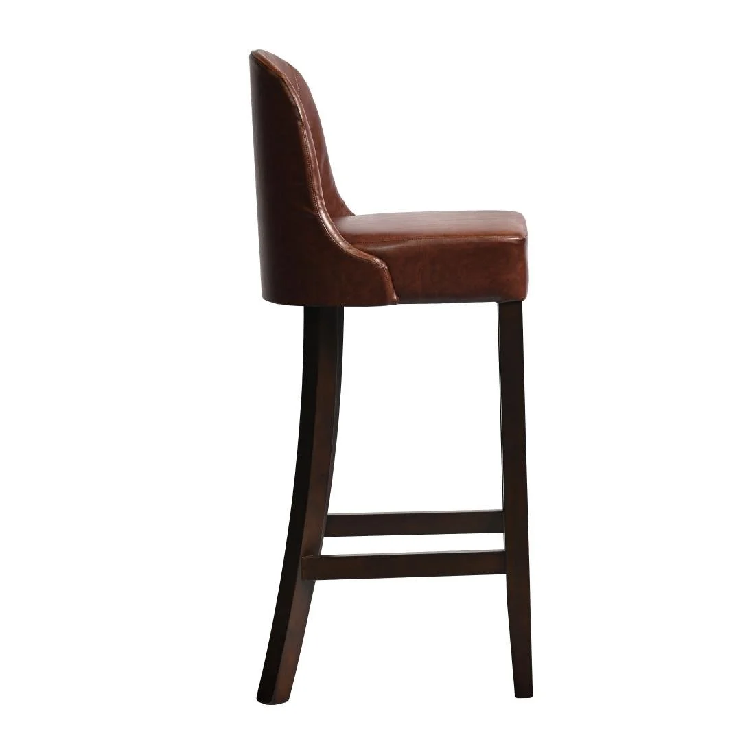Kilsby Bar Chair in Dark Walnut with Bison Espresso Seat - Image 4