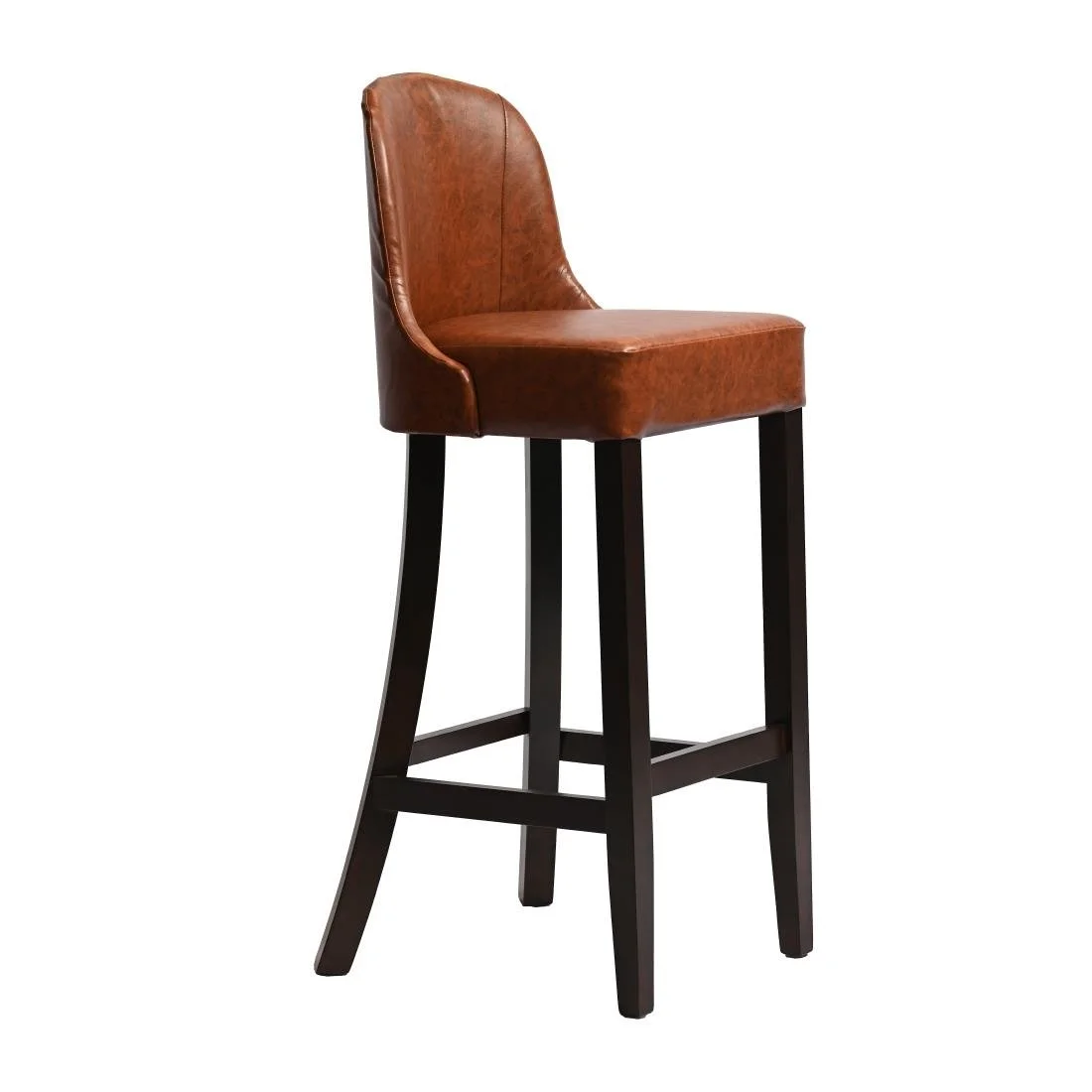 Kilsby Bar Chair in Dark Walnut with Bison Tan Seat - Image 2