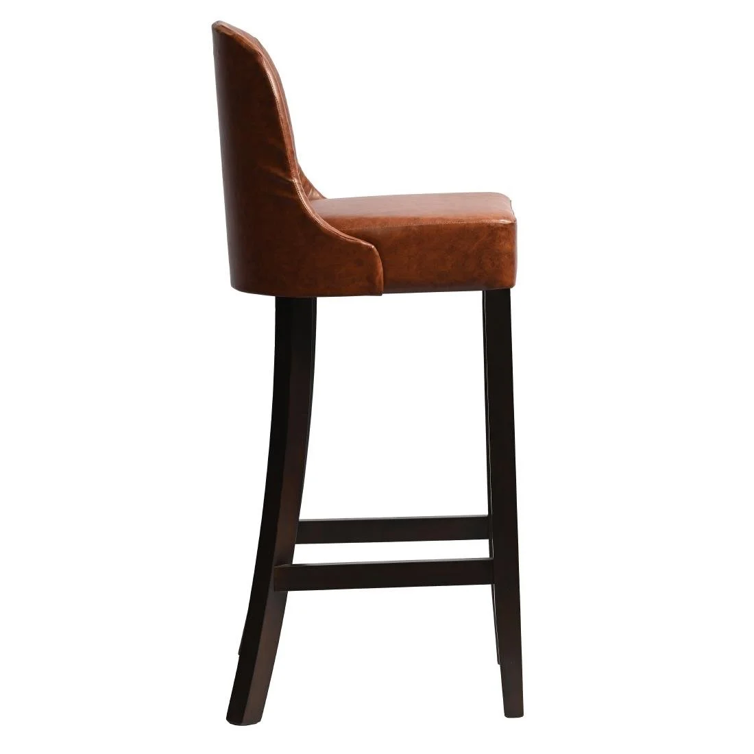 Kilsby Bar Chair in Dark Walnut with Bison Tan Seat - Image 3