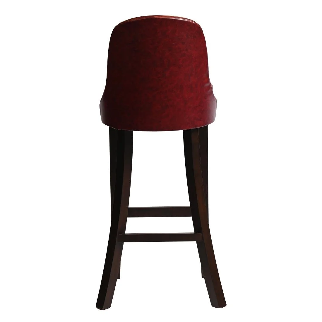 Kilsby Bar Chair in Dark Walnut with Bison Bordeaux Seat - Image 4