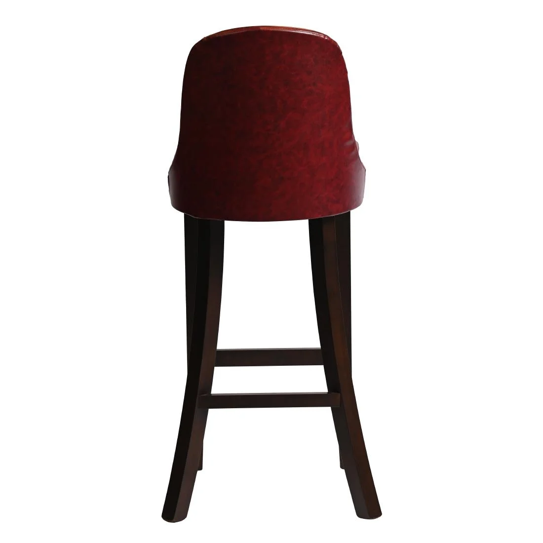 Kilsby Bar Chair in Dark Walnut with Bison Bordeaux Seat - Image 4