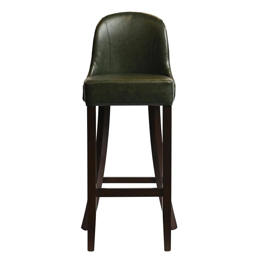 Kilsby Bar Chair in Dark Walnut with Bison Cedar Seat - Image 1