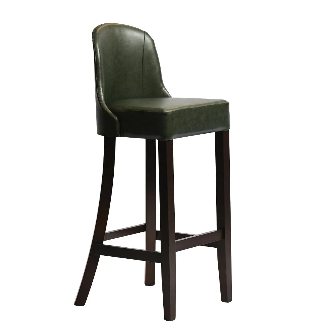 Kilsby Bar Chair in Dark Walnut with Bison Cedar Seat - Image 3