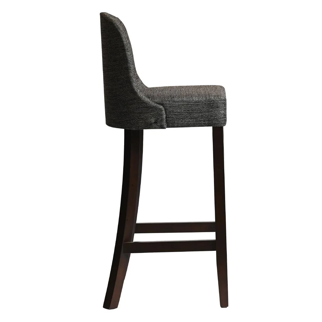 Kilsby Bar Chair in Dark Walnut with Shetland Smoke Seat - Image 4