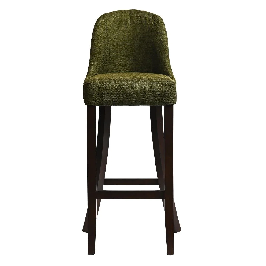 Kilsby Bar Chair in Dark Walnut with Shetland Forest Seat - Image 1