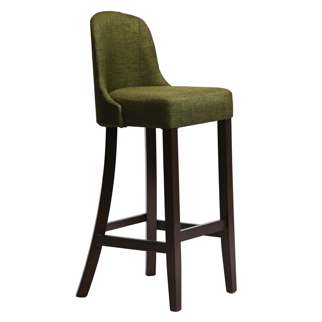 Kilsby Bar Chair in Dark Walnut with Shetland Forest Seat - Image 3