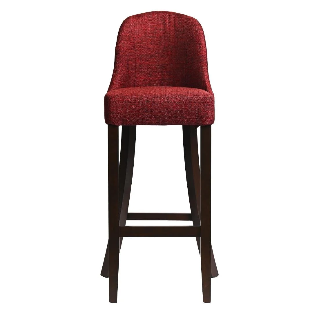 Kilsby Bar Chair in Dark Walnut with Shetland Scarlett Seat - Image 1