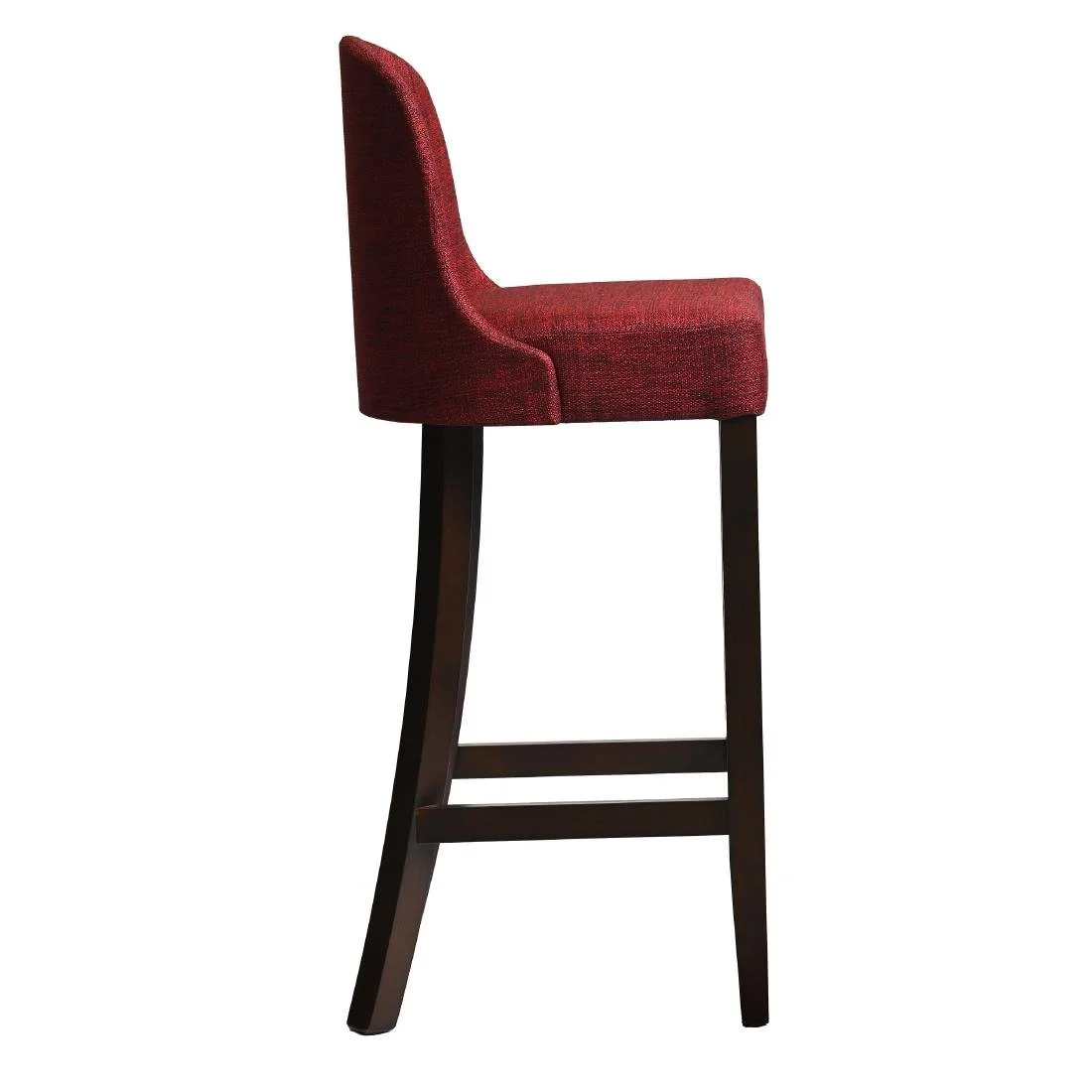 Kilsby Bar Chair in Dark Walnut with Shetland Scarlett Seat - Image 3