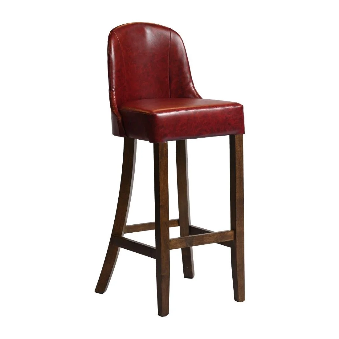 Kilsby Bar Chair in Vintage with Bison Bordeaux Seat - Image 1
