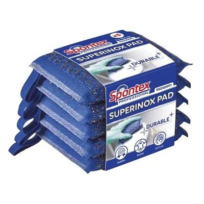 Spontex Superinox Sponge Scouring Pads (5 Pack)