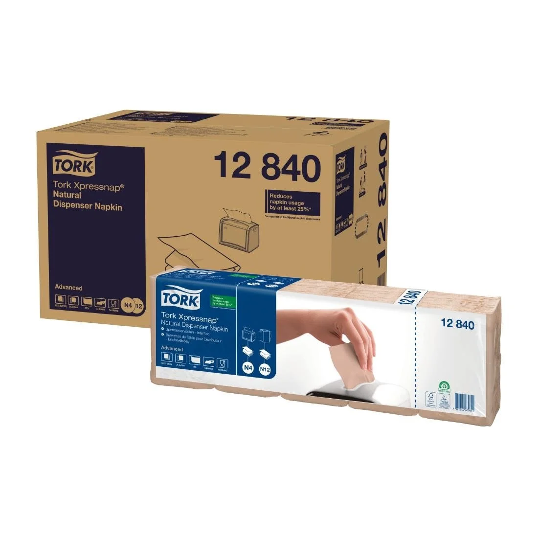 Tork Xpressnap Dispenser Napkins Natural N4 (9000 Pack) - Image 3