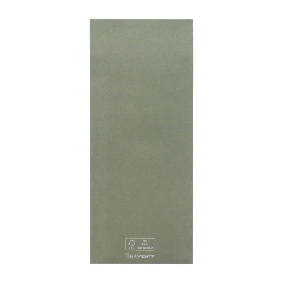 Europochette Classic Size Sage Green Cutlery Pouch with White 2ply Napkin (500 Pack) - Image 3