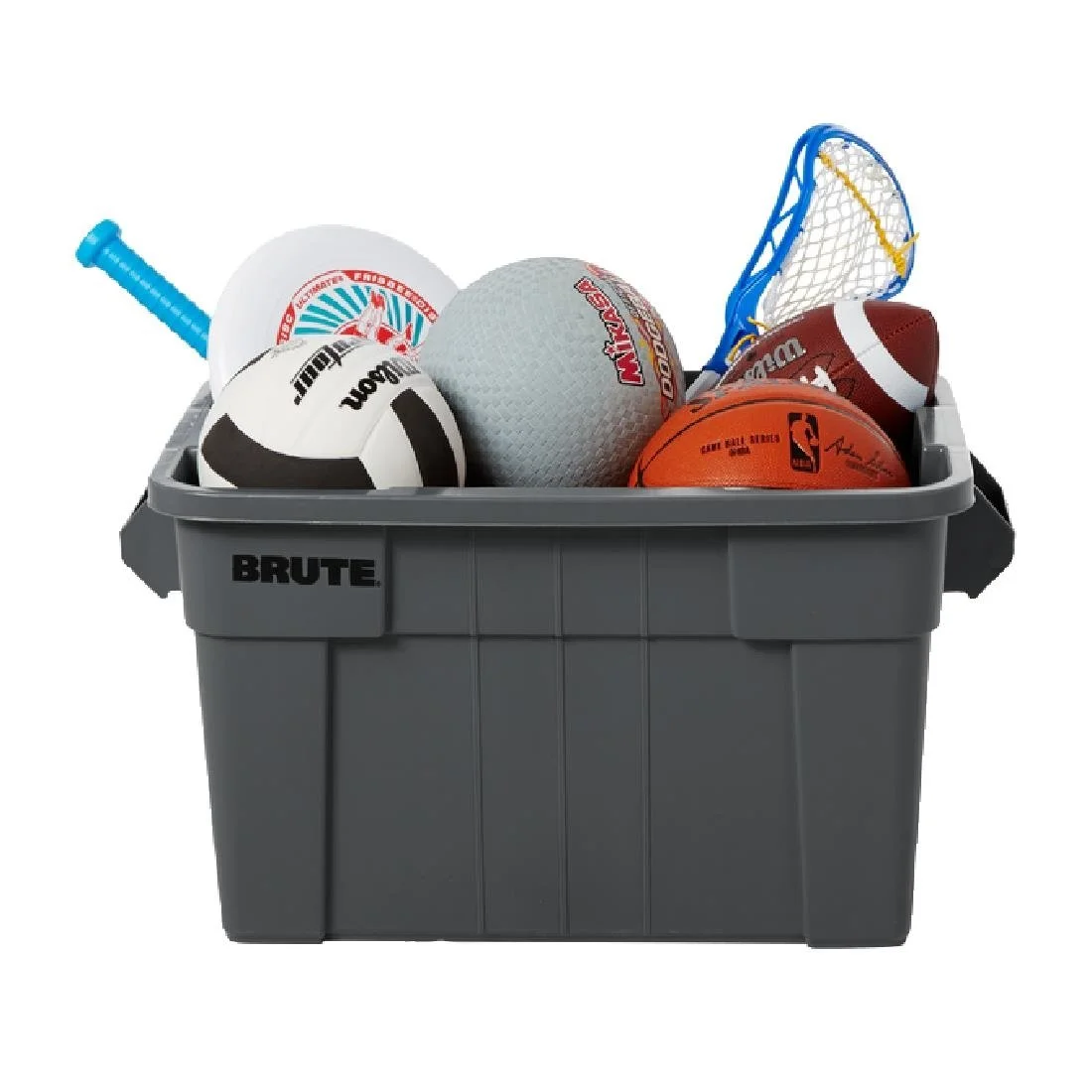 Rubbermaid BRUTE Tote Box Grey with Lid 53Ltr - Image 2