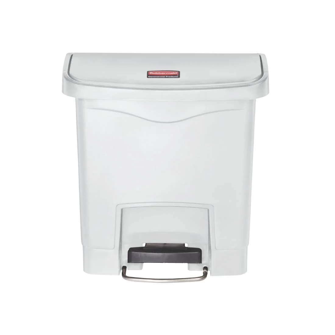 Rubbermaid Slim Jim Step-On Pedal Bin White 15Ltr