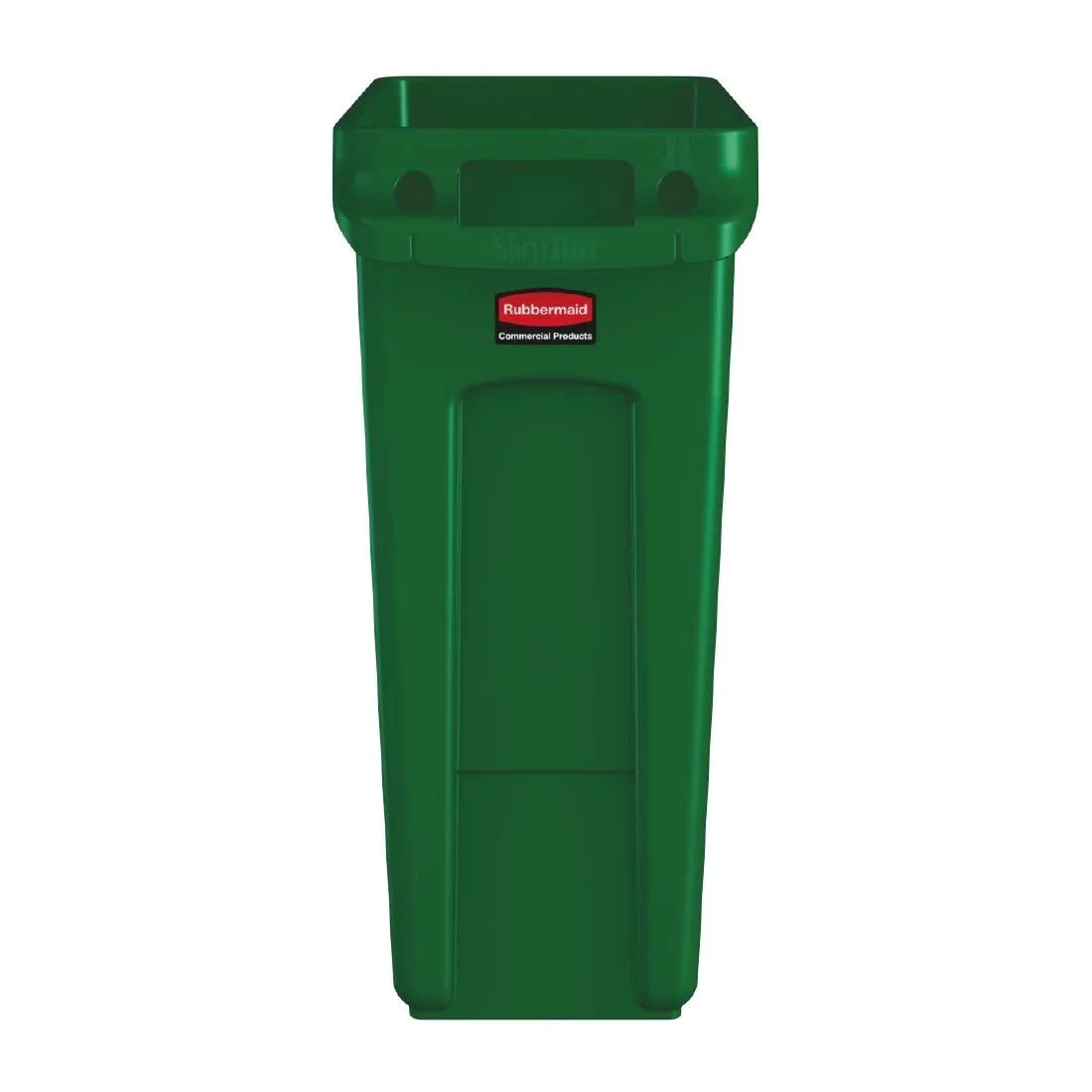 Rubbermaid Slim Jim Bin with Venting Channels Green 60Ltr - Image 3