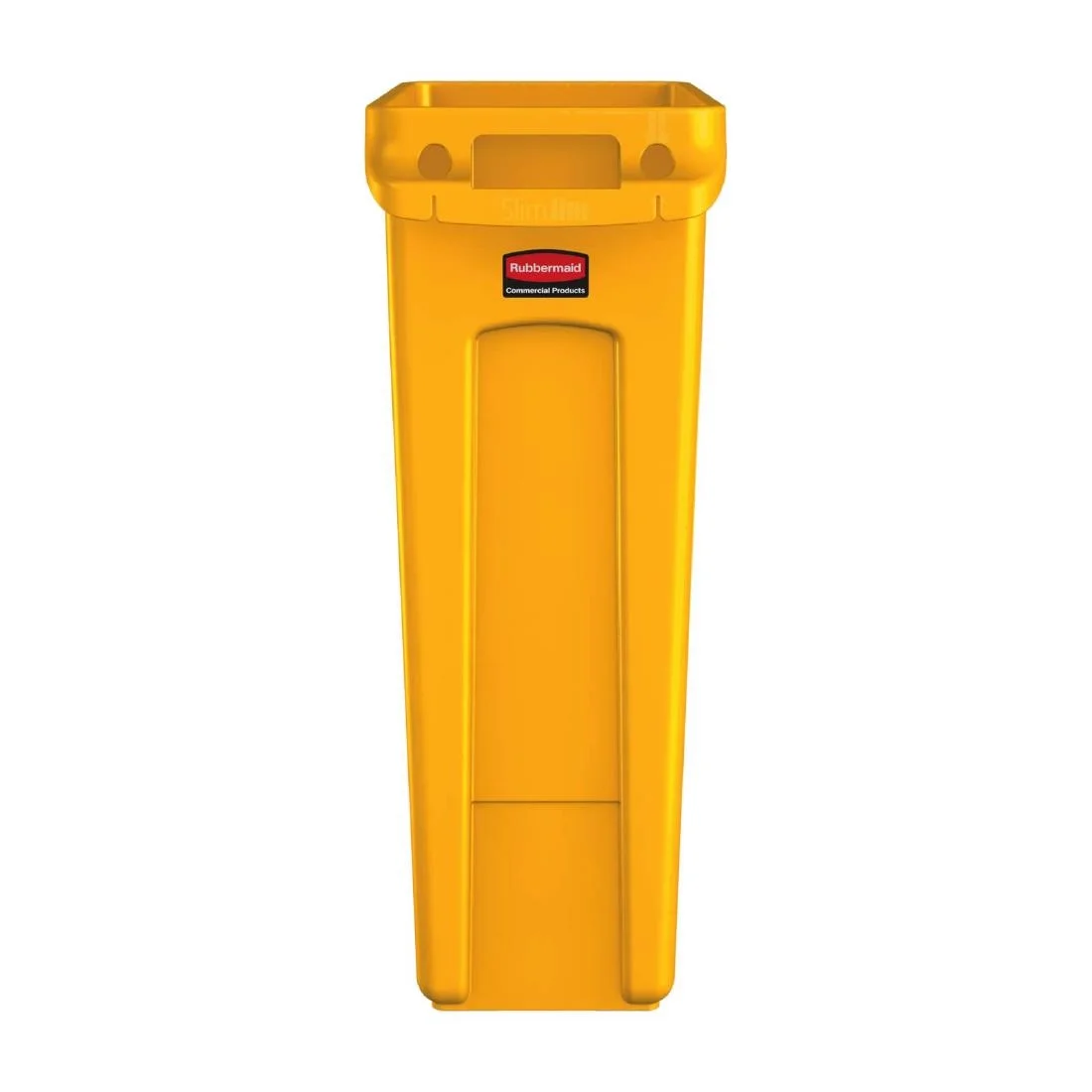 Rubbermaid Slim Jim Bin with Venting Channels Yellow 87Ltr - Image 3