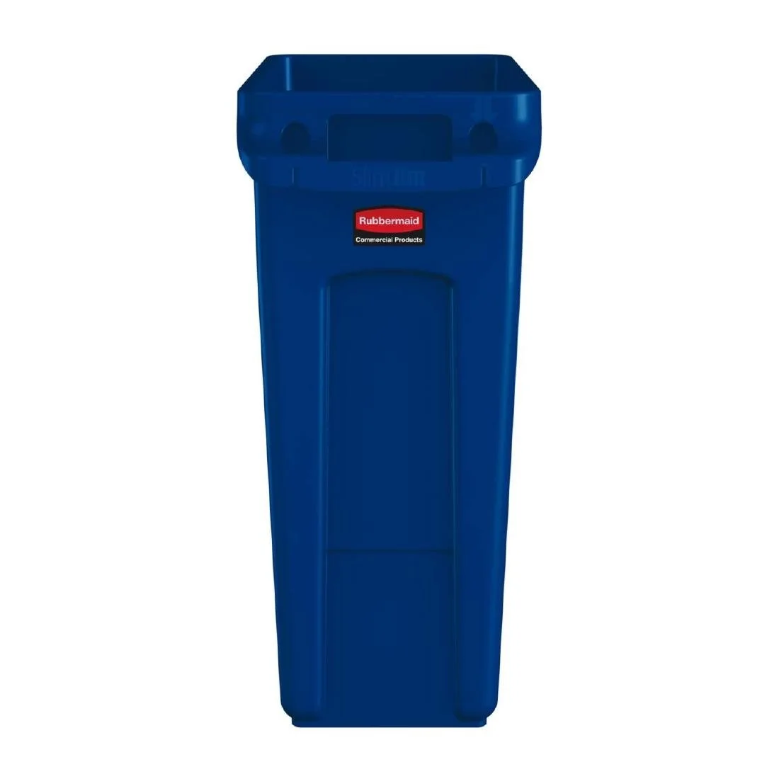 Rubbermaid Slim Jim Bin with Venting Channels Blue 60Ltr - Image 3