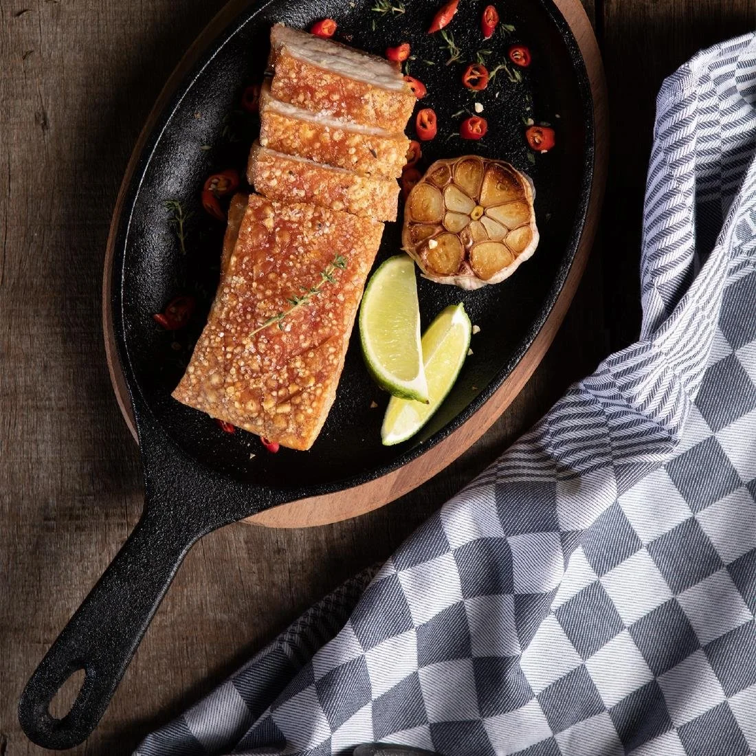 Tramontina Pre-Seasoned Cast Iron Fajita Sizzler 305x185mm - Image 9