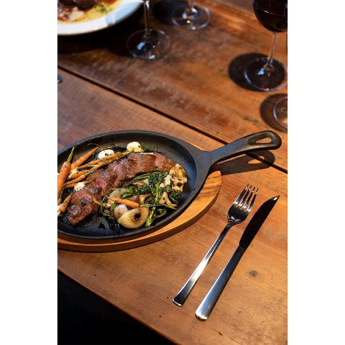 Tramontina Pre-Seasoned Cast Iron Fajita Sizzler 305x185mm - Image 14