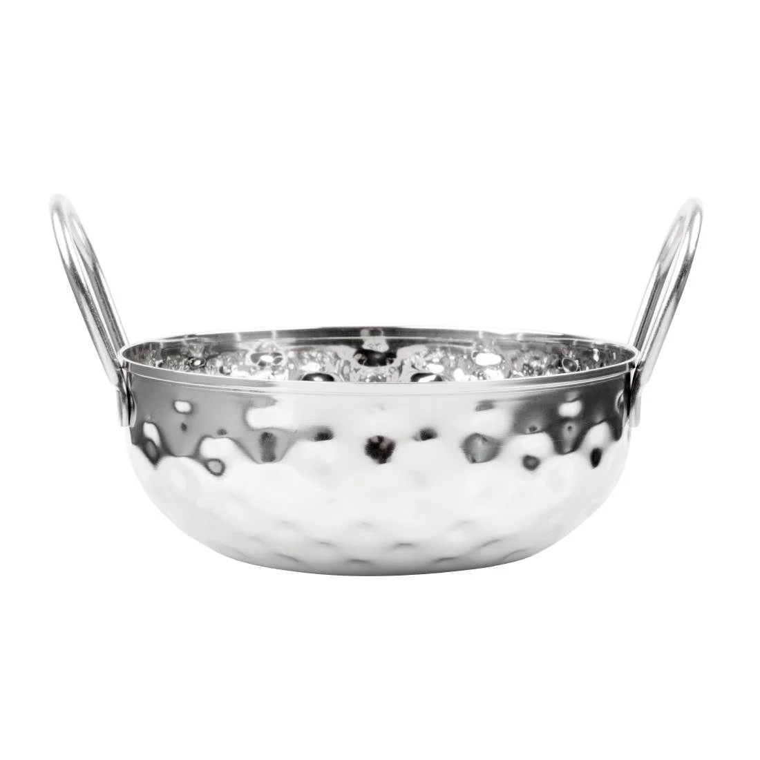 Olympia Table Presentation Hammered Kadai Dish Stainless Steel 150mm - Image 1
