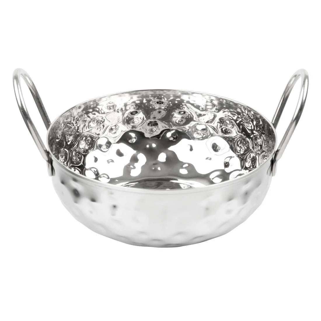 Olympia Table Presentation Hammered Kadai Dish Stainless Steel 150mm - Image 2