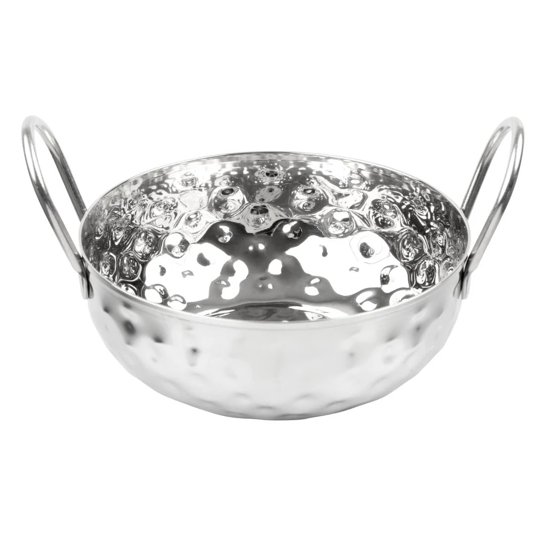 Olympia Table Presentation Hammered Kadai Dish Stainless Steel 150mm - Image 2