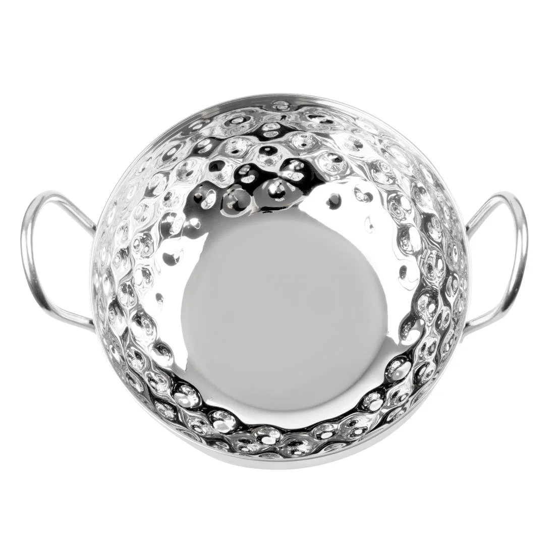Olympia Table Presentation Hammered Kadai Dish Stainless Steel 150mm - Image 3