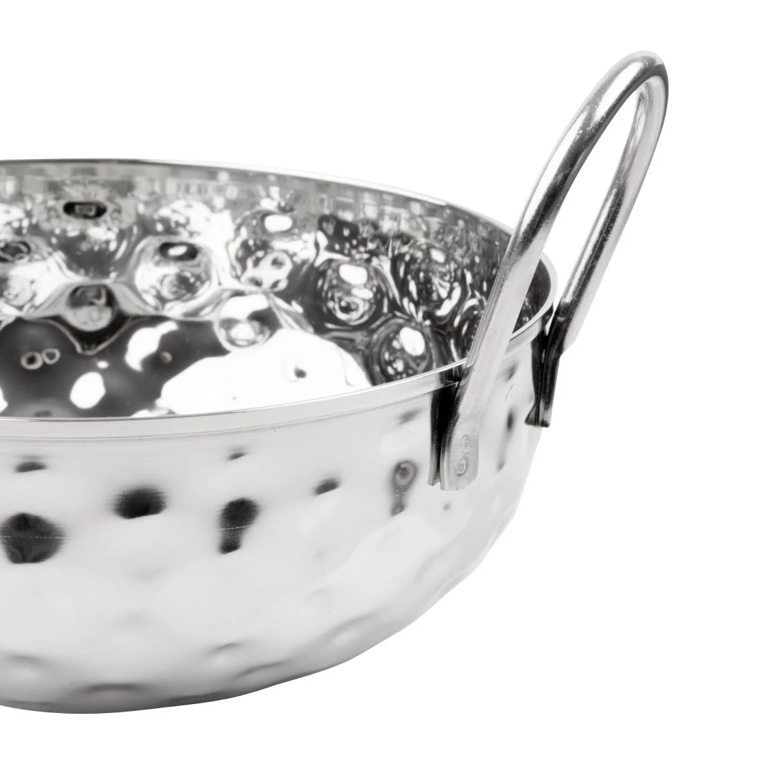 Olympia Table Presentation Hammered Kadai Dish Stainless Steel 150mm - Image 5