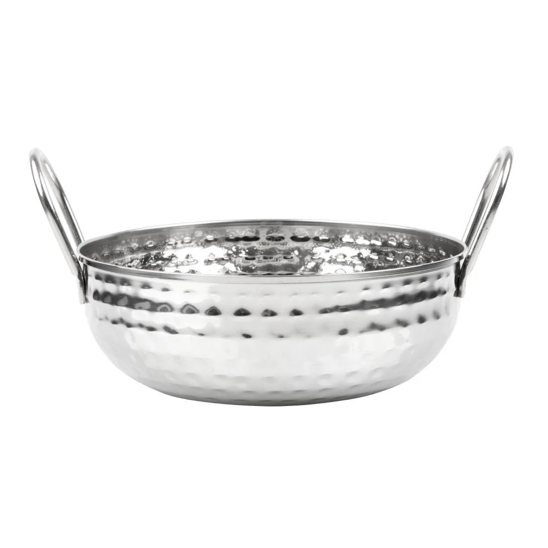 Olympia Table Presentation Hammered Kadai Dish Stainless Steel 170mm - Image 1