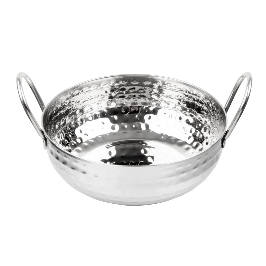 Olympia Table Presentation Hammered Kadai Dish Stainless Steel 200mm - Image 2