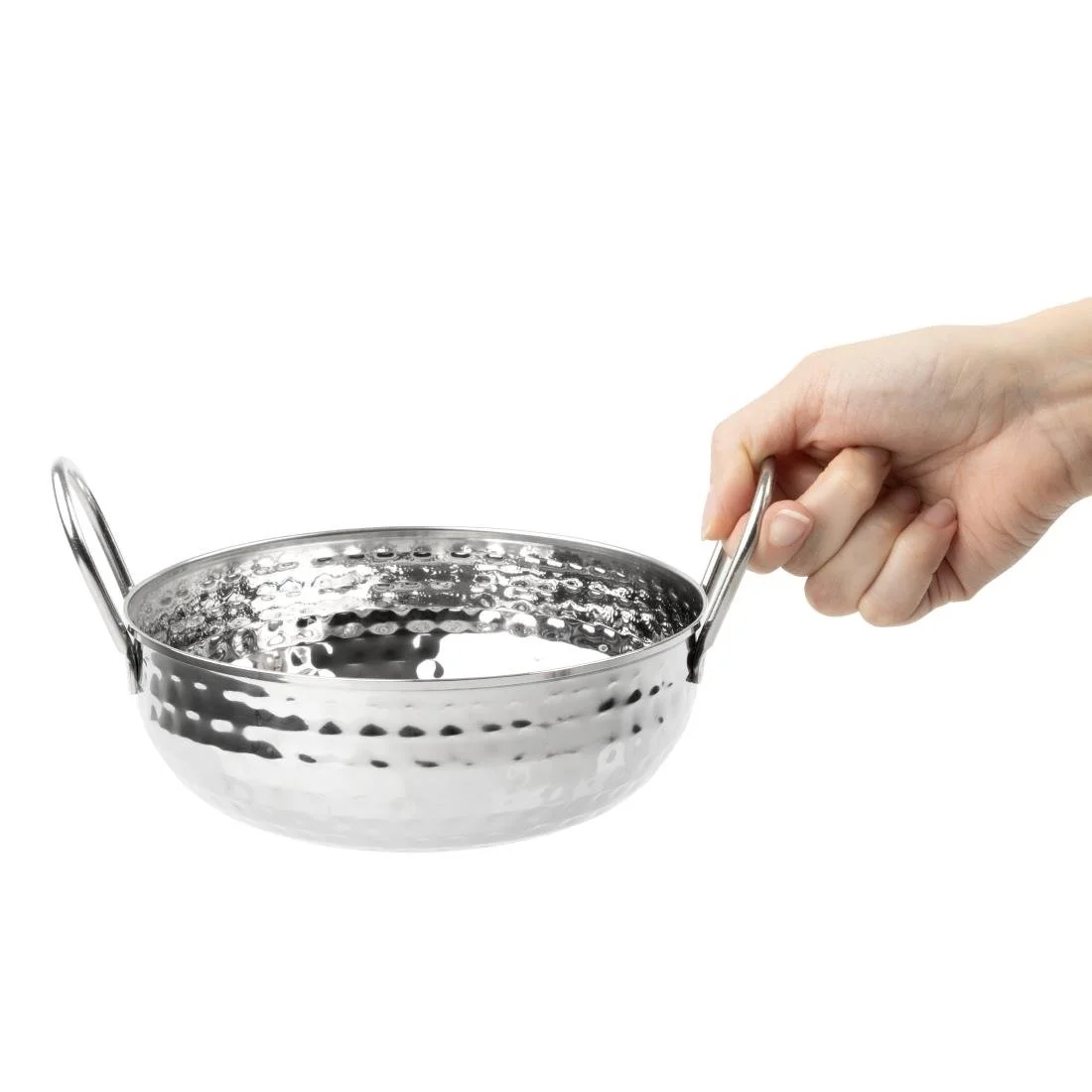Olympia Table Presentation Hammered Kadai Dish Stainless Steel 170mm - Image 6